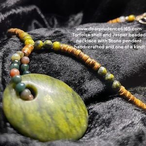 Hand-crafted beaded necklace.